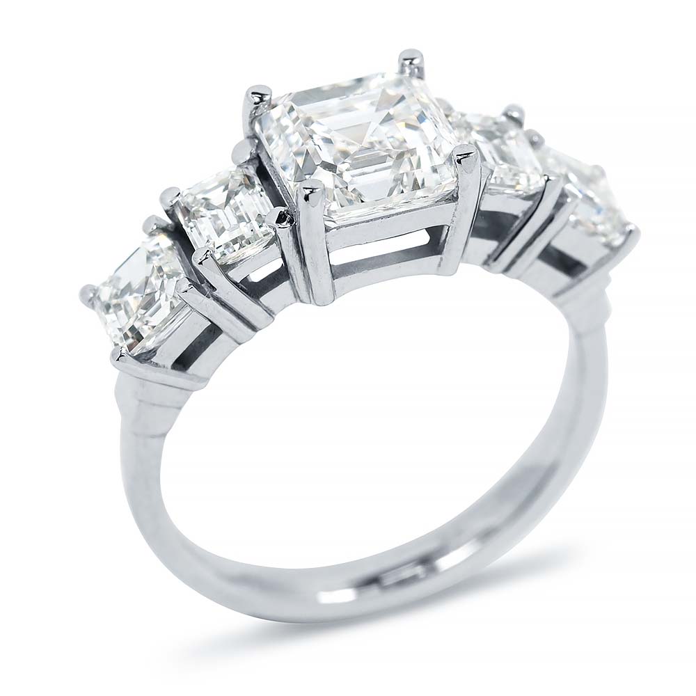 Asscher gyemant gyuru