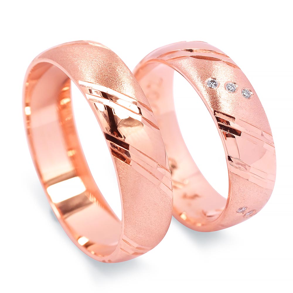 rosegold vesett karikagyuru