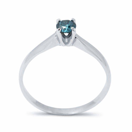 Eljegyzési gyűrű kék gyémánttal - 4,0mm