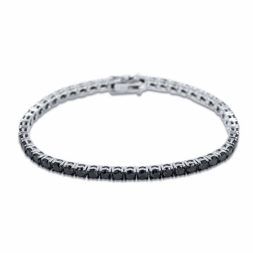 Fekete gyémánt tenisz karkötő - 8,8ct