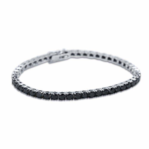 Fekete gyémánt tenisz karkötő - 8,8ct