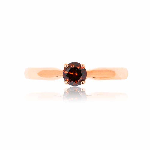 Eljegyzési gyűrű - 4,2mm konyak gyémánttal