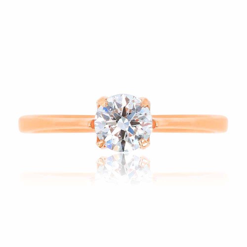 Gyémánt eljegyzési gyűrű - 0,4-0,5 karát - rosegold