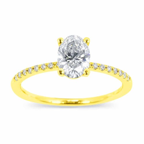 Gyémánt eljegyzési gyűrű - ovális 0,5ct - Celeste