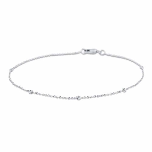 Gyémánt karlánc - 18K fehérarany - 0,229ct