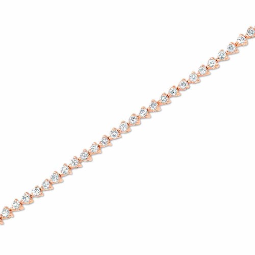 Gyémánt tenisz karkötő - rosegold - 1ct