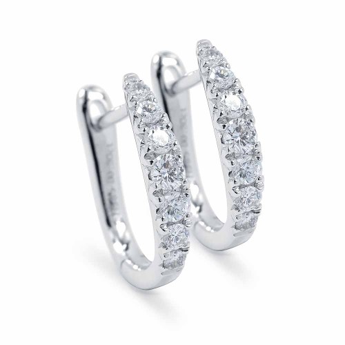 Gyémánt fülbevaló, 0,3ct, fehérarany - Huggy