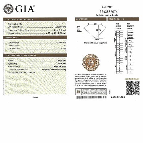 Bezel eljegyzési gyűrű - ovális 0,5ct - fehérarany