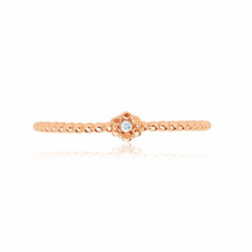 Rosegold eljegyzési gyűrű - bogyós