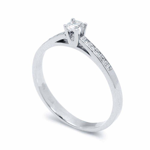 Briliáns eljegyzési gyűrű - 0,12-0,14ct