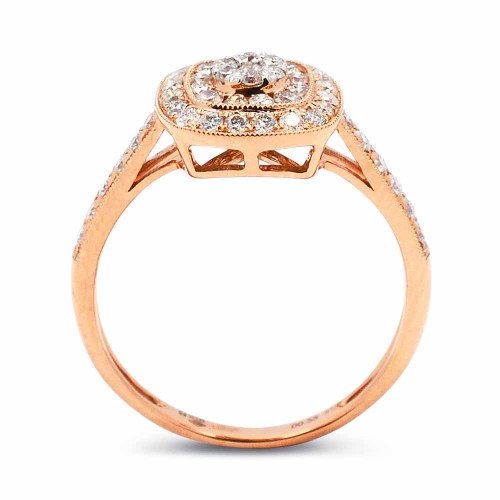 Eljegyzési gyűrű gyémánttal - Bourbon - rosegold
