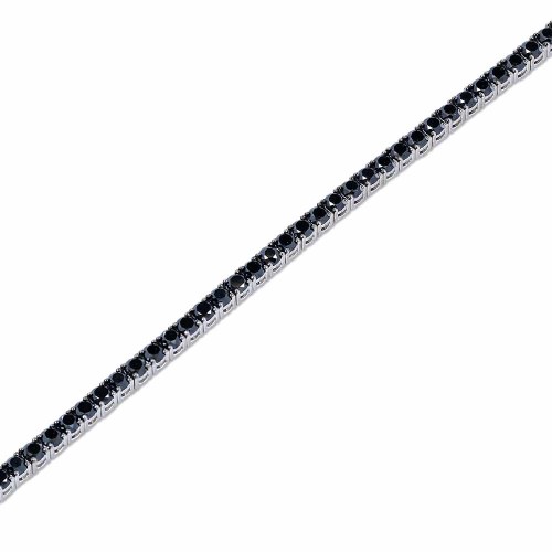 Fekete gyémánt tenisz karkötő - 2,0ct