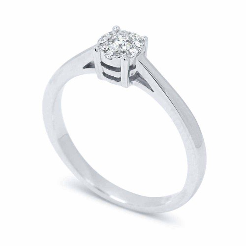 Gyémánt eljegyzési gyűrű - Hortensia - 0,14ct