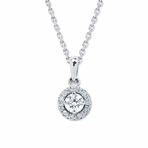 Briliáns gyémánt medál - 0,3-0,35ct - Halo