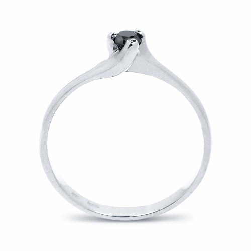 Fekete gyémánt gyűrű - 3,0mm - 3 íves