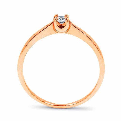 Eljegyzési gyűrű 2,7-3,1mm gyémánttal - rosegold