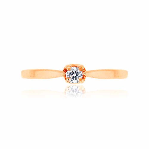 Eljegyzési gyűrű 2,7-3,1mm gyémánttal - rosegold