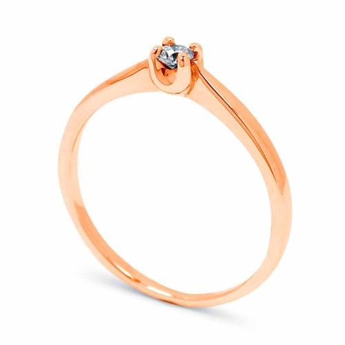 Eljegyzési gyűrű 2,7-3,1mm gyémánttal - rosegold