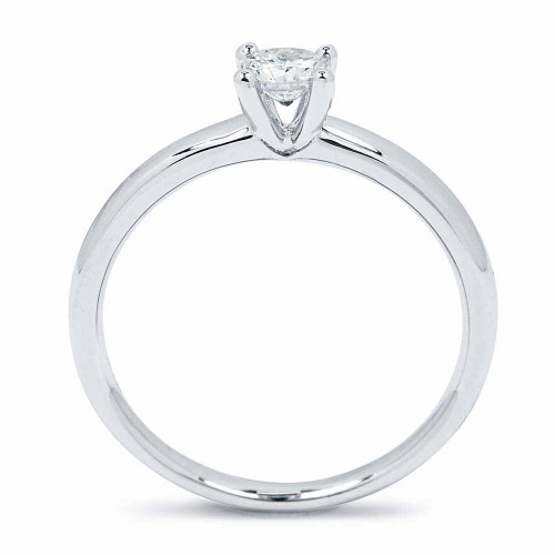 Eljegyzési gyűrű - Solitaire 3,8-4,2mm - fehérarany