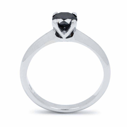 Fekete gyémánt eljegyzési gyűrű - 0,6-0,8ct