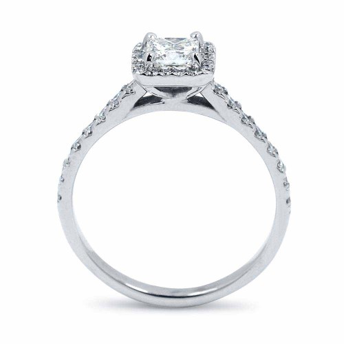 Princess gyémánt eljegyzési gyűrű - 0,6-0,75ct