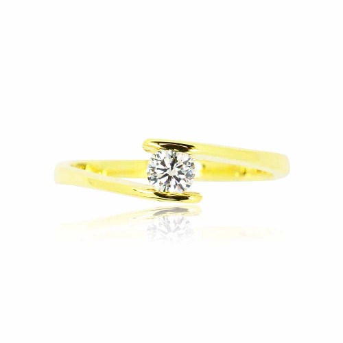 Arany eljegyzési gyűrű - 0,18-0,24ct gyémánt
