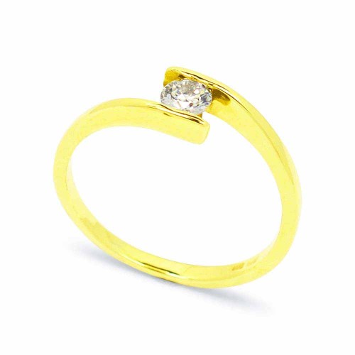 Arany eljegyzési gyűrű - 0,18-0,24ct gyémánt