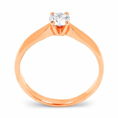 Eljegyzési gyűrű - 3,8-4,3mm - rosegold