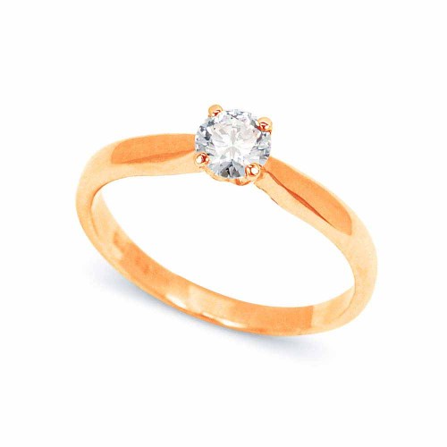 Eljegyzési gyűrű - 4-4,3mm - rosegold