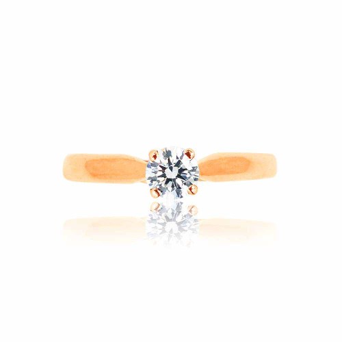 Eljegyzési gyűrű - 4-4,3mm - rosegold