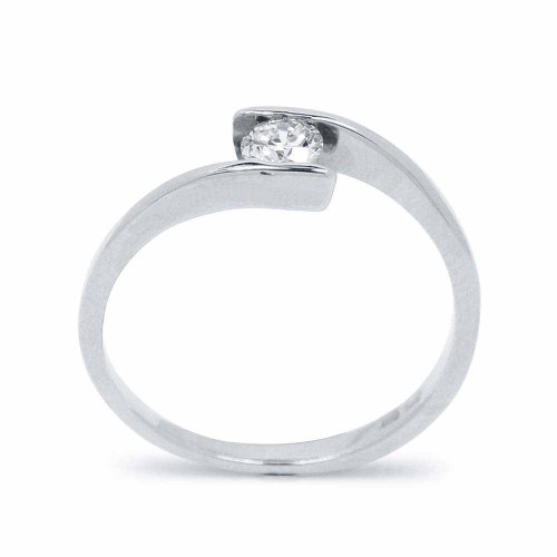 Gyémánt eljegyzési gyűrű - 0,18-0,24ct fehérarany