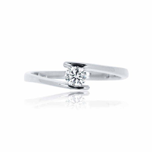 Gyémánt eljegyzési gyűrű - 0,18-0,24ct fehérarany