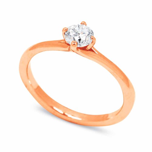 Gyémánt eljegyzési gyűrű - 0,25-0,4ct - rose