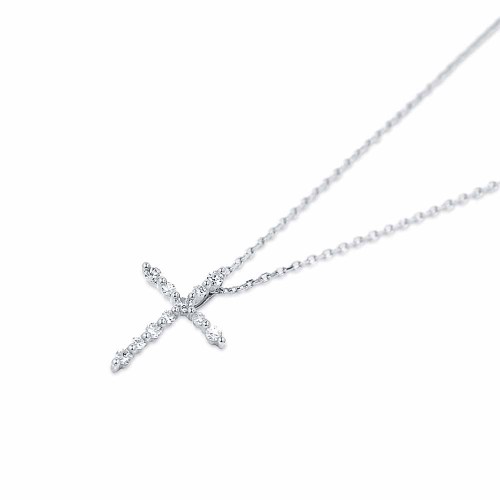 Kereszt medál gyémántokkal, 0,18ct