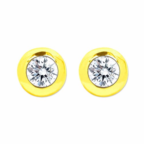 Buton gyémánt fülbevaló - 0,25-0,4ct - arany