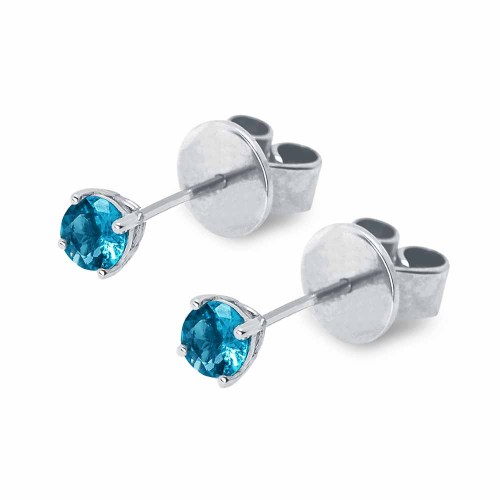 Gyémánt fülbevaló - 3,0mm - kék