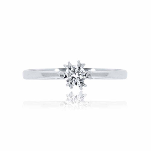 Fehérarany eljegyzési gyűrű - 0,15-0,2ct gyémánt
