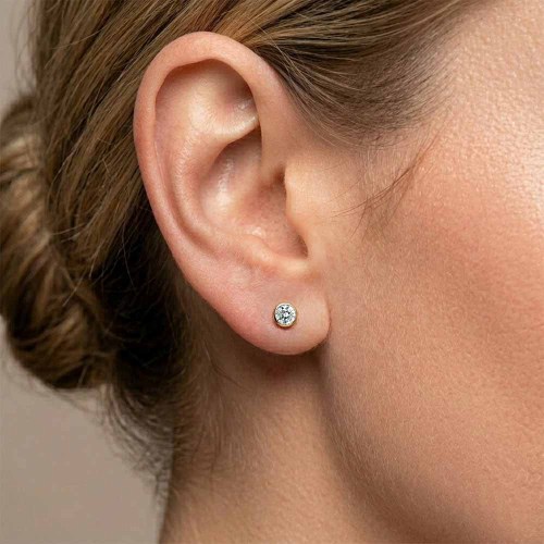 Gyémánt fülbevaló, arany - 2,9-3,2mm