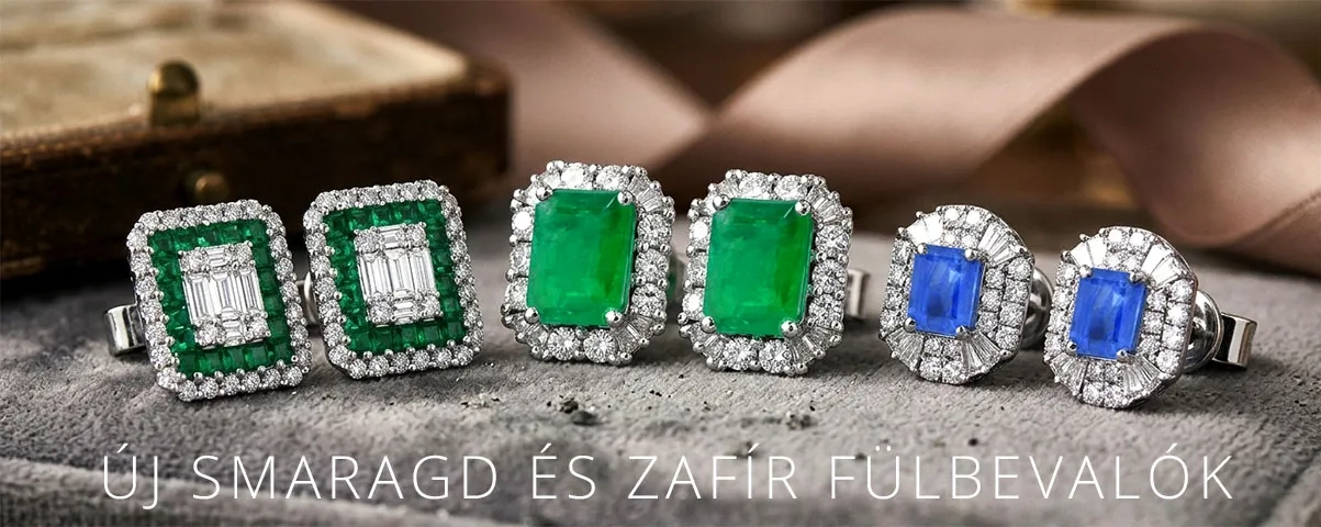Smaragd és Zafír Fülbevalók
