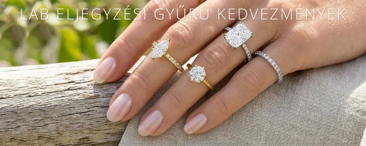 Lab gyémánt gyűrű kedvezmények